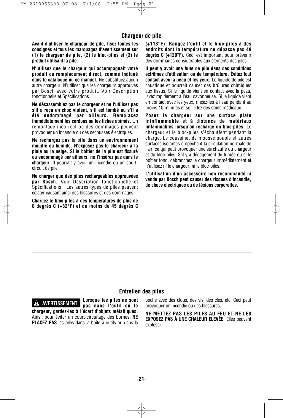 Bosch 37614 User Manual | Page 21 / 52