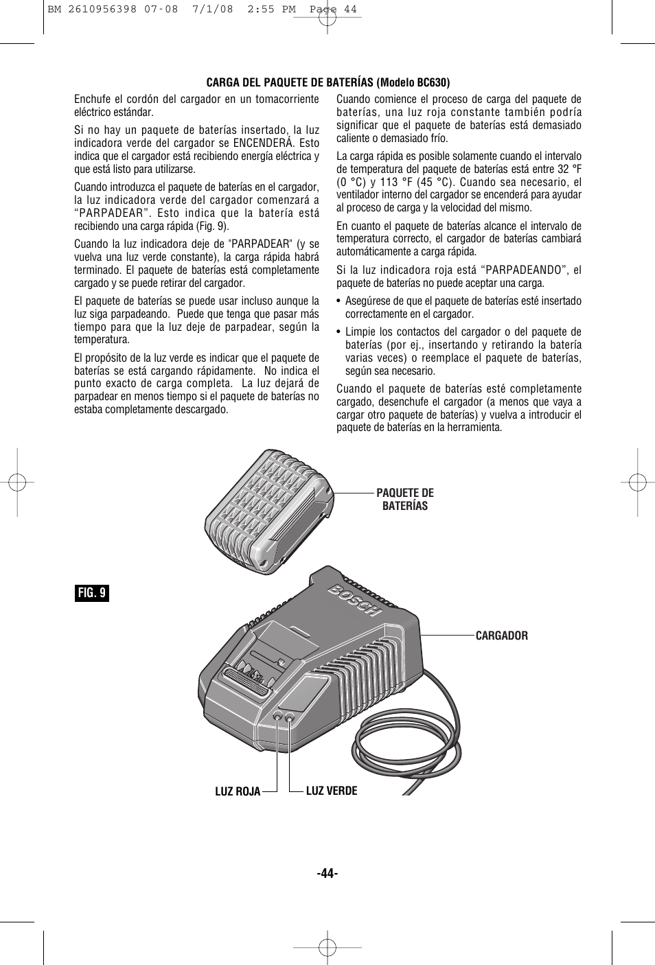 Bosch 37614 User Manual | Page 44 / 52