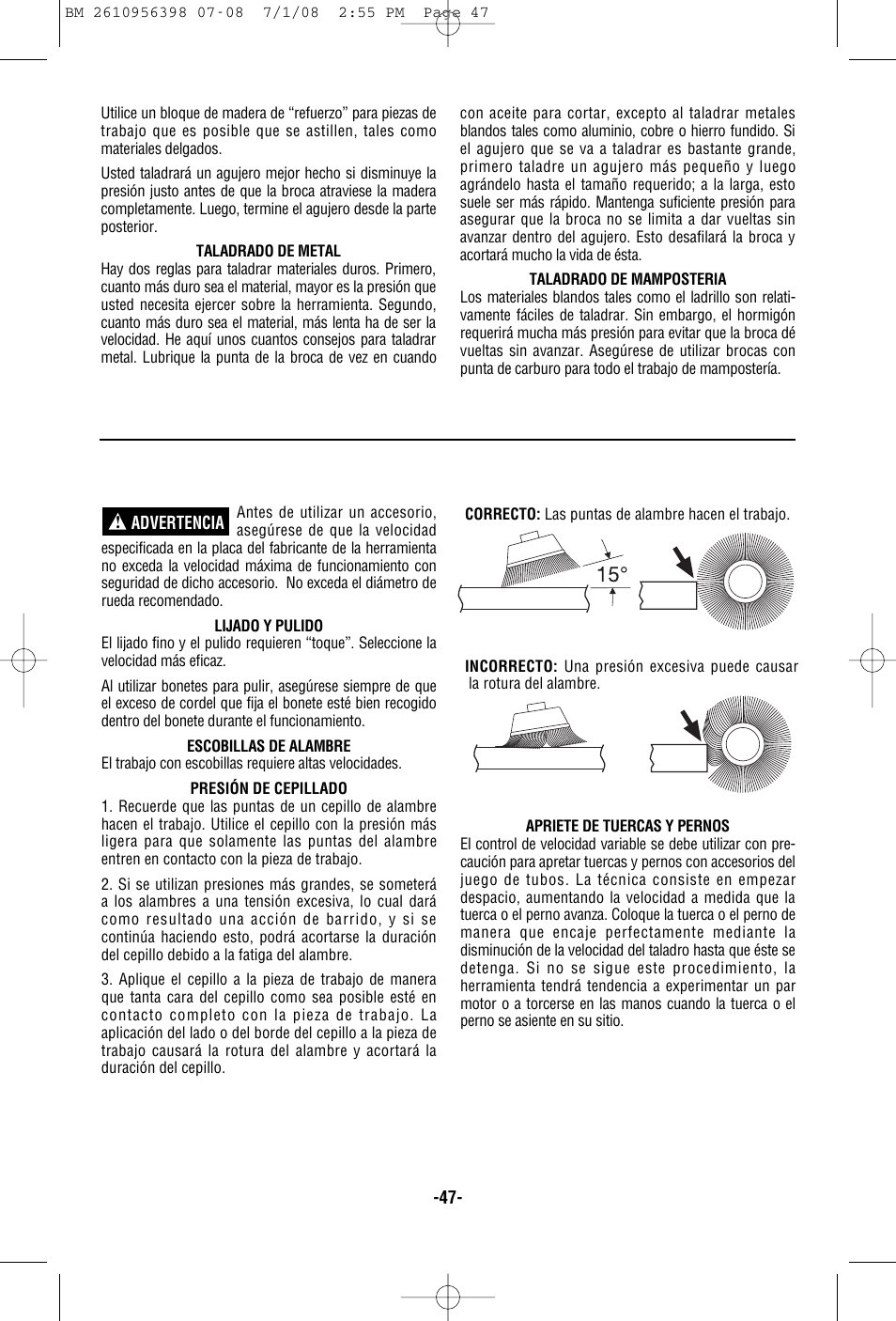 Bosch 37614 User Manual | Page 47 / 52