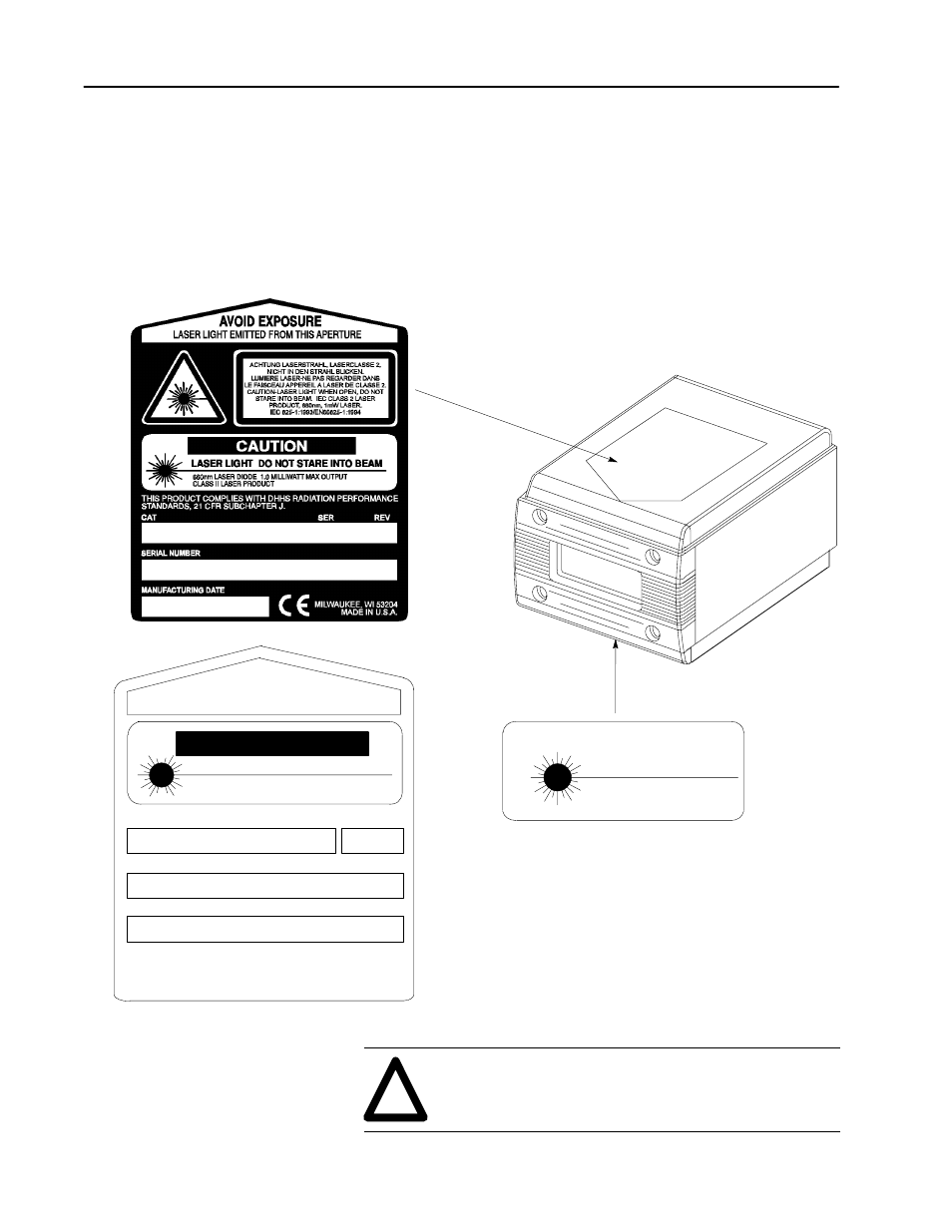 Safety labels, Danger, Caution | Rockwell Automation 2755 High Performance VLD Scanner User Manual | Page 11 / 57