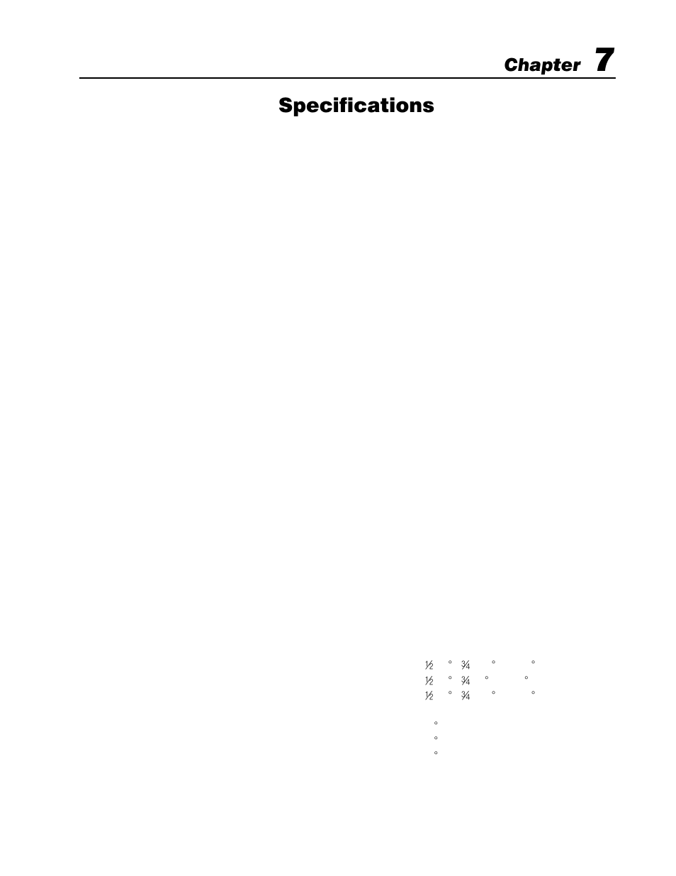 7 - specifications, Chapter 7, Specifications | Chapter | Rockwell Automation 2755 High Performance VLD Scanner User Manual | Page 45 / 57