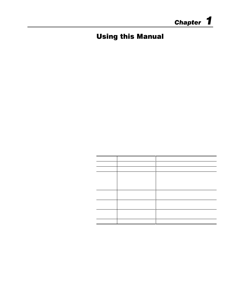 1 - using this manual, Chapter objectives, What you need to know | Contents of manual, Using this manual, Chapter | Rockwell Automation 2755 High Performance VLD Scanner User Manual | Page 6 / 57