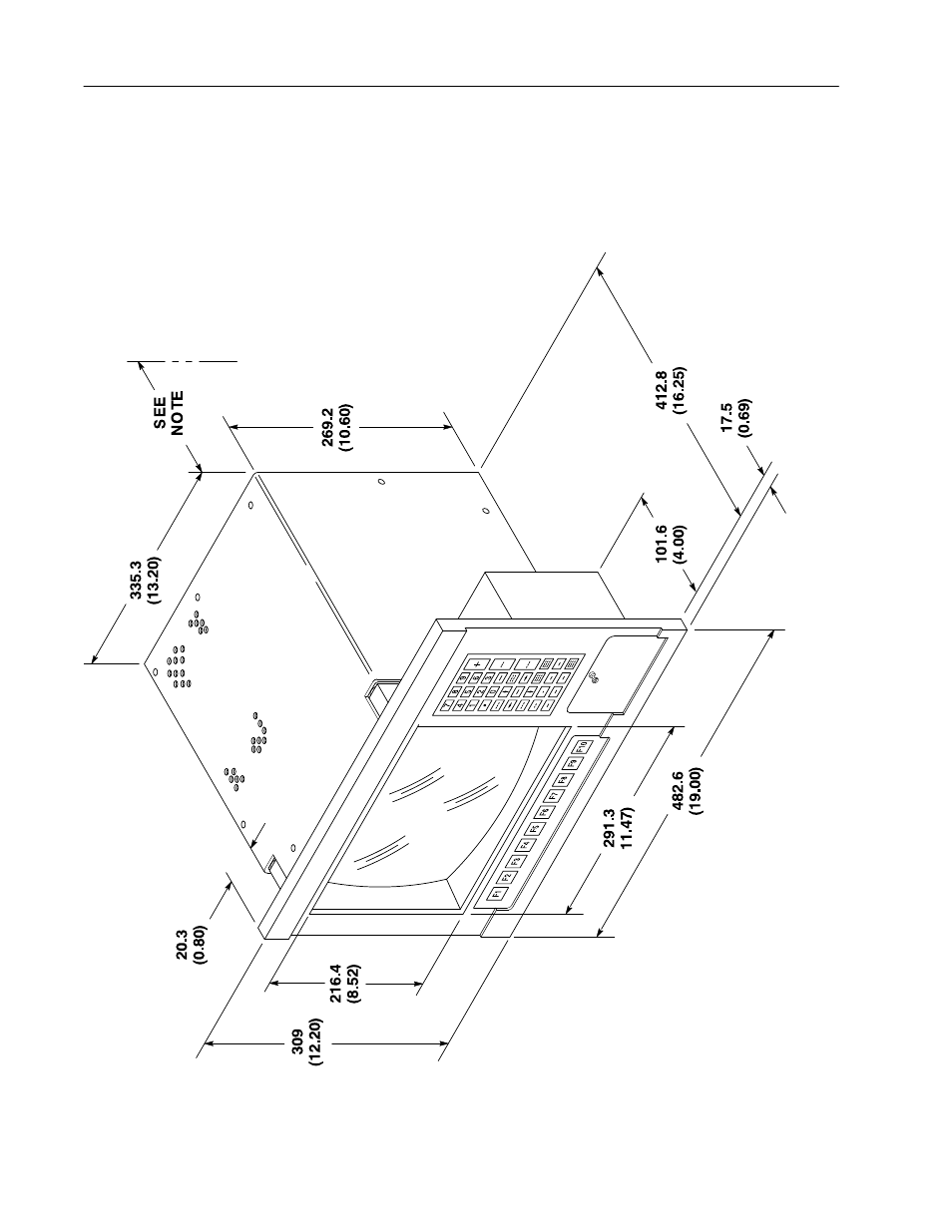 Dimensions | Rockwell Automation 6156 Industrial 14 inch CRT Monitors User Manual | Page 4 / 24