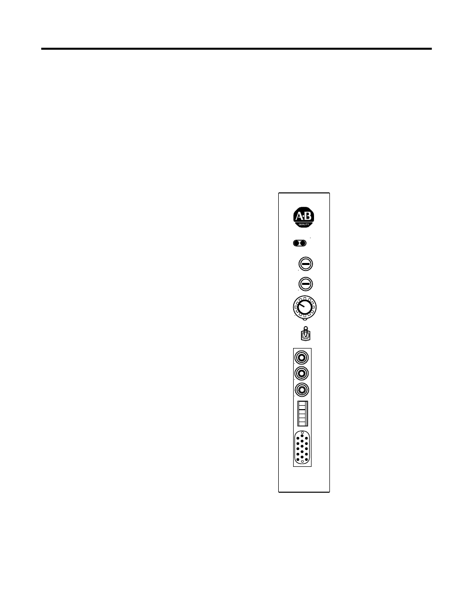 Esrs front panel, Figure 1.1 esrs front panel layout | Rockwell Automation 4100-ESRS ESRS - Encoder Signal Reference Simulator Manual User Manual | Page 14 / 37