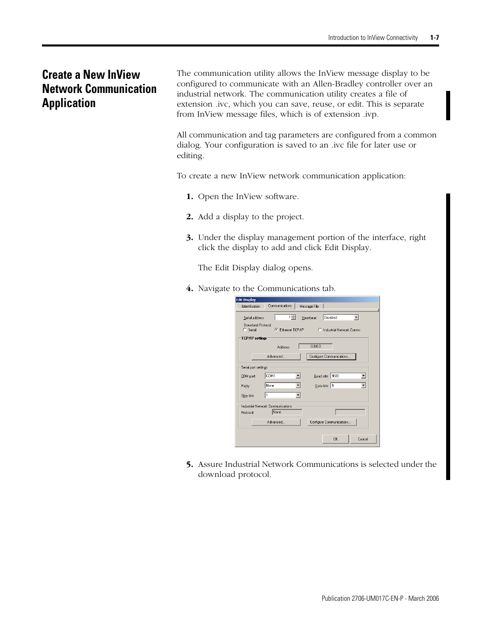 Rockwell Automation 2706-PRIO_PDH485_PDHP_PDNET_PCNET_PENET_PENET1 InView Communication Module User Manual User Manual | Page 13 / 114