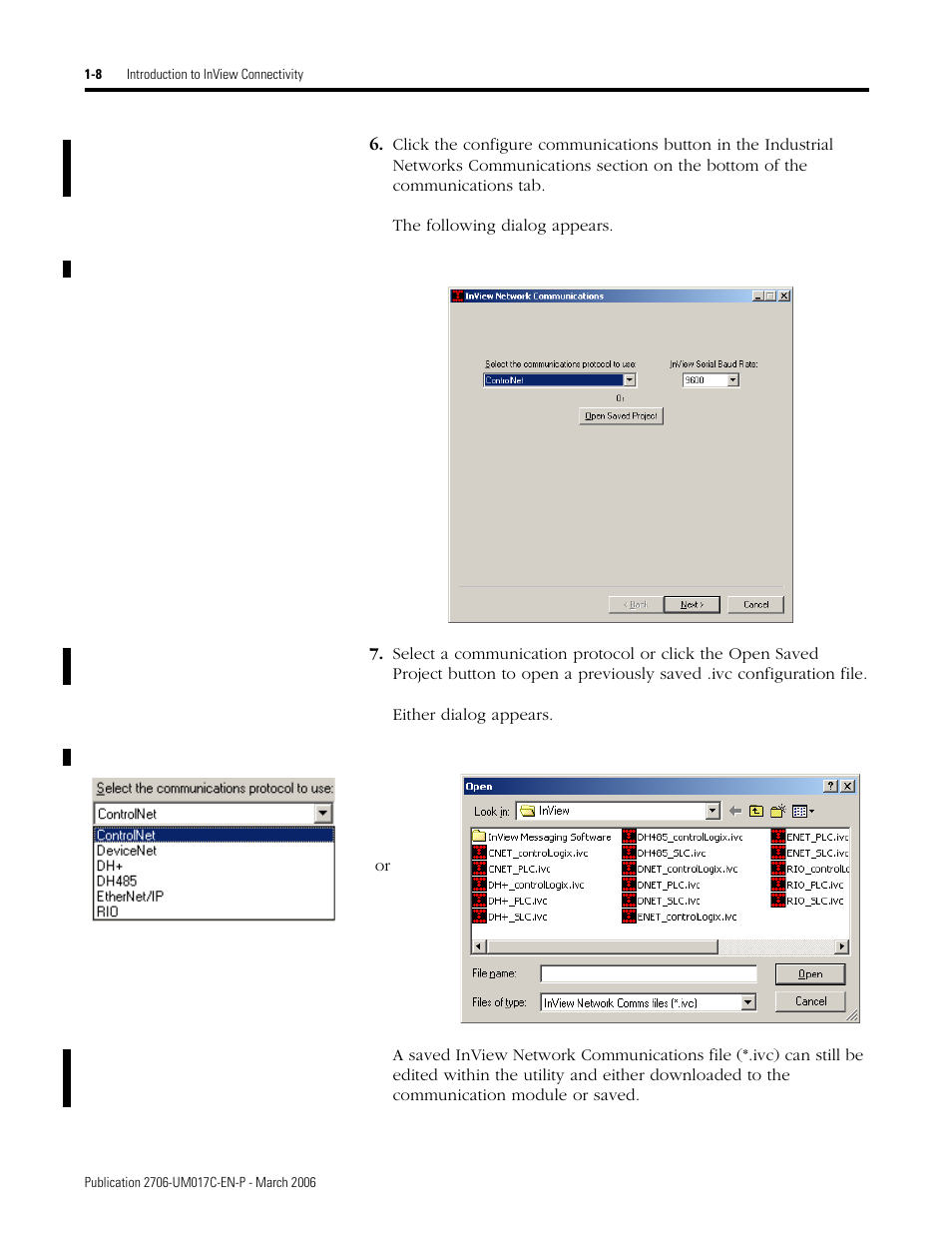 Rockwell Automation 2706-PRIO_PDH485_PDHP_PDNET_PCNET_PENET_PENET1 InView Communication Module User Manual User Manual | Page 14 / 114
