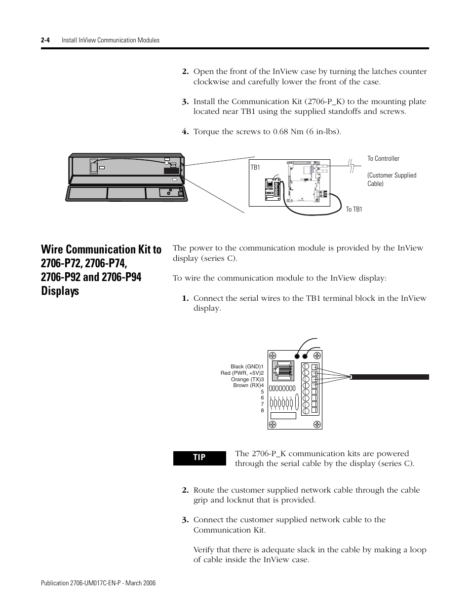 Rockwell Automation 2706-PRIO_PDH485_PDHP_PDNET_PCNET_PENET_PENET1 InView Communication Module User Manual User Manual | Page 20 / 114