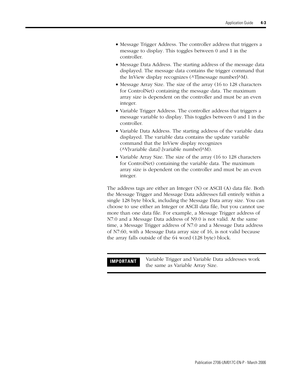 Rockwell Automation 2706-PRIO_PDH485_PDHP_PDNET_PCNET_PENET_PENET1 InView Communication Module User Manual User Manual | Page 53 / 114