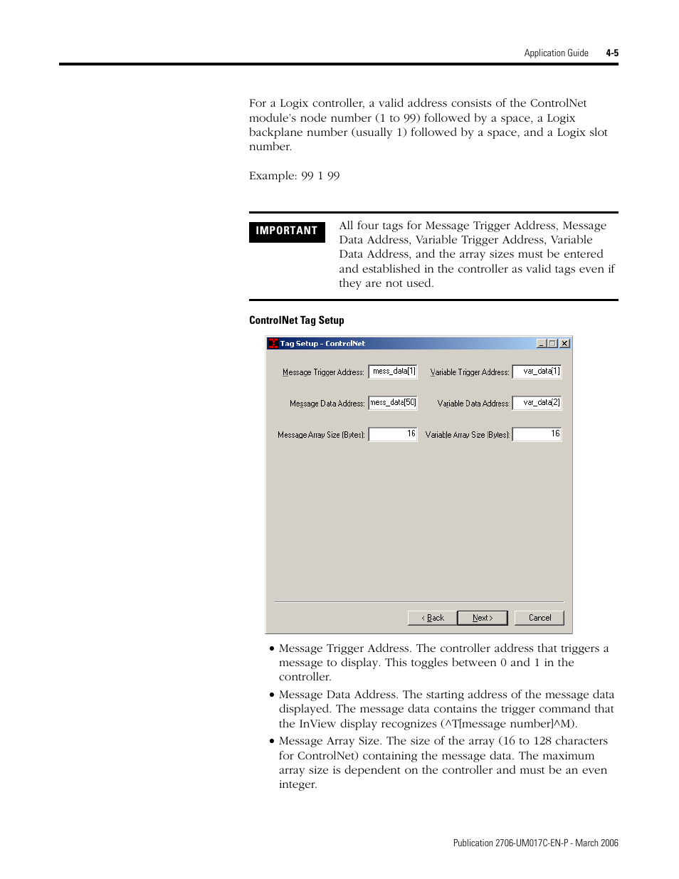 Rockwell Automation 2706-PRIO_PDH485_PDHP_PDNET_PCNET_PENET_PENET1 InView Communication Module User Manual User Manual | Page 55 / 114