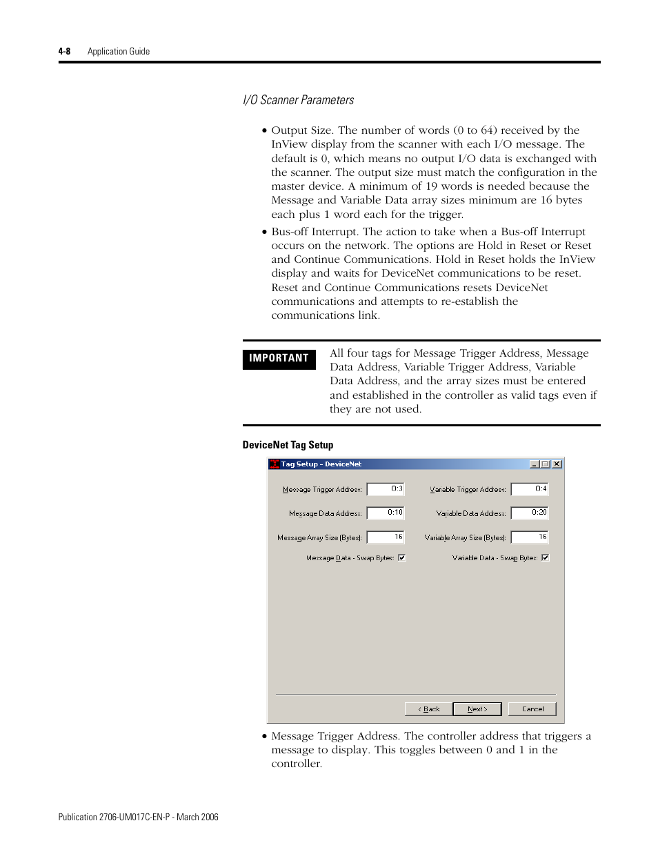 Rockwell Automation 2706-PRIO_PDH485_PDHP_PDNET_PCNET_PENET_PENET1 InView Communication Module User Manual User Manual | Page 58 / 114