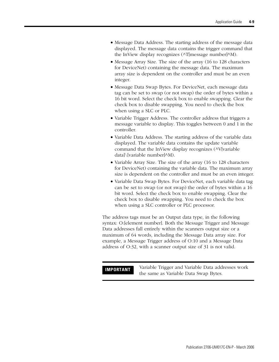 Rockwell Automation 2706-PRIO_PDH485_PDHP_PDNET_PCNET_PENET_PENET1 InView Communication Module User Manual User Manual | Page 59 / 114