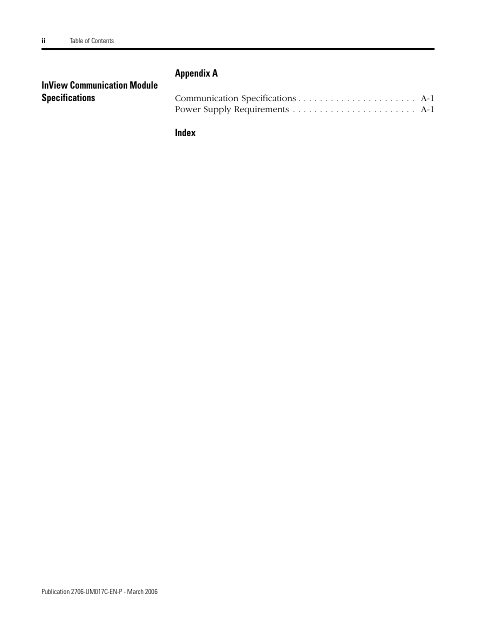 Rockwell Automation 2706-PRIO_PDH485_PDHP_PDNET_PCNET_PENET_PENET1 InView Communication Module User Manual User Manual | Page 6 / 114