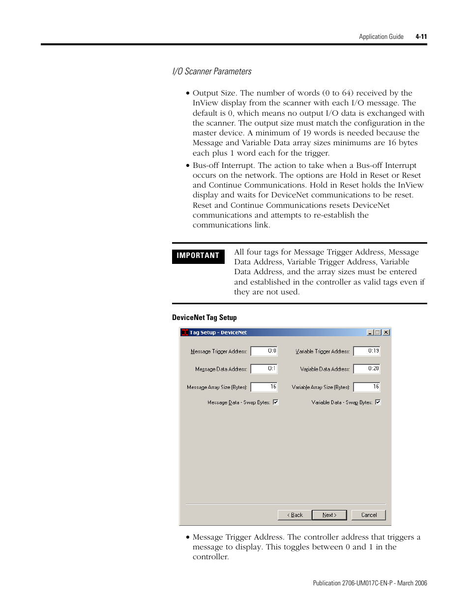 Rockwell Automation 2706-PRIO_PDH485_PDHP_PDNET_PCNET_PENET_PENET1 InView Communication Module User Manual User Manual | Page 61 / 114