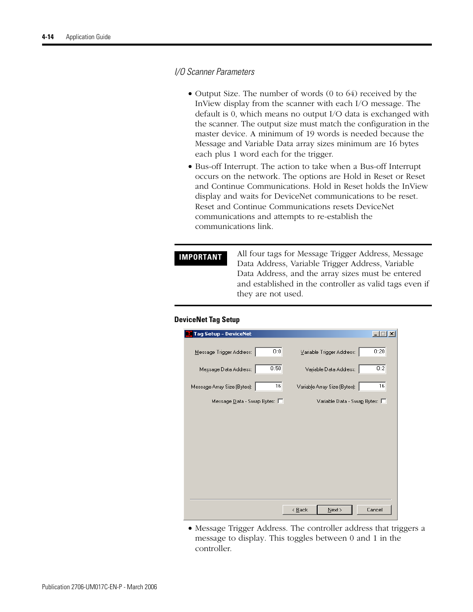 Rockwell Automation 2706-PRIO_PDH485_PDHP_PDNET_PCNET_PENET_PENET1 InView Communication Module User Manual User Manual | Page 64 / 114