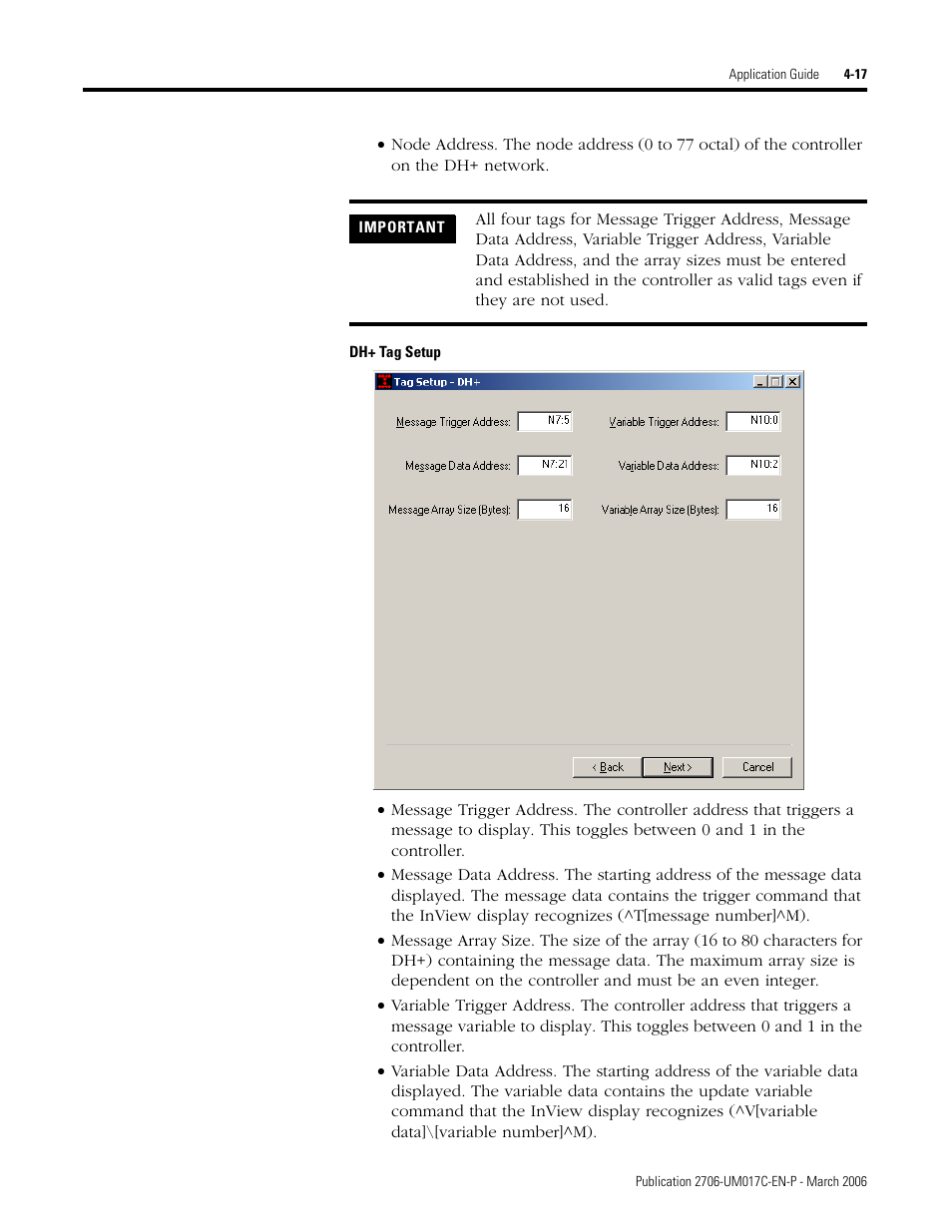 Rockwell Automation 2706-PRIO_PDH485_PDHP_PDNET_PCNET_PENET_PENET1 InView Communication Module User Manual User Manual | Page 67 / 114