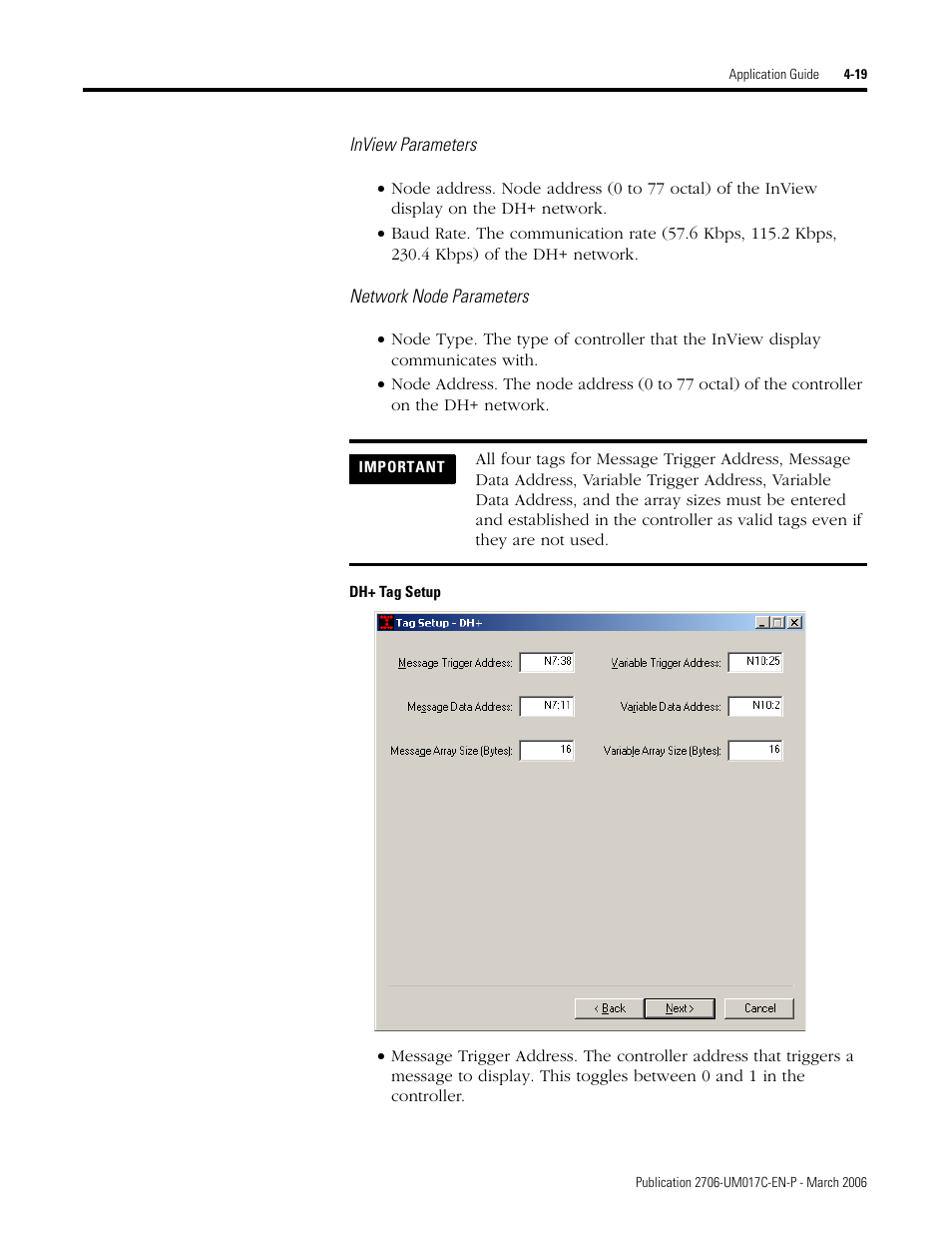 Rockwell Automation 2706-PRIO_PDH485_PDHP_PDNET_PCNET_PENET_PENET1 InView Communication Module User Manual User Manual | Page 69 / 114