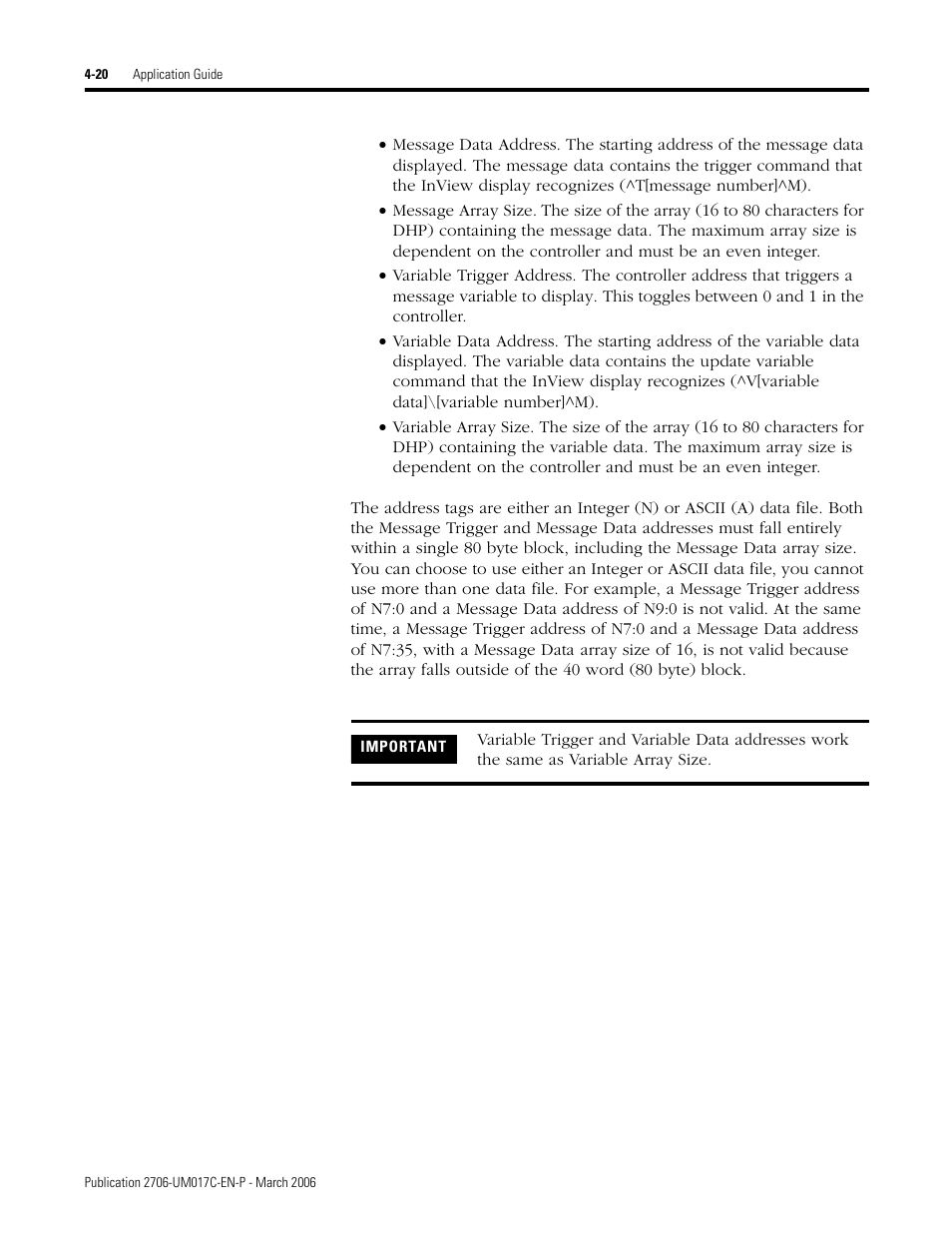 Rockwell Automation 2706-PRIO_PDH485_PDHP_PDNET_PCNET_PENET_PENET1 InView Communication Module User Manual User Manual | Page 70 / 114