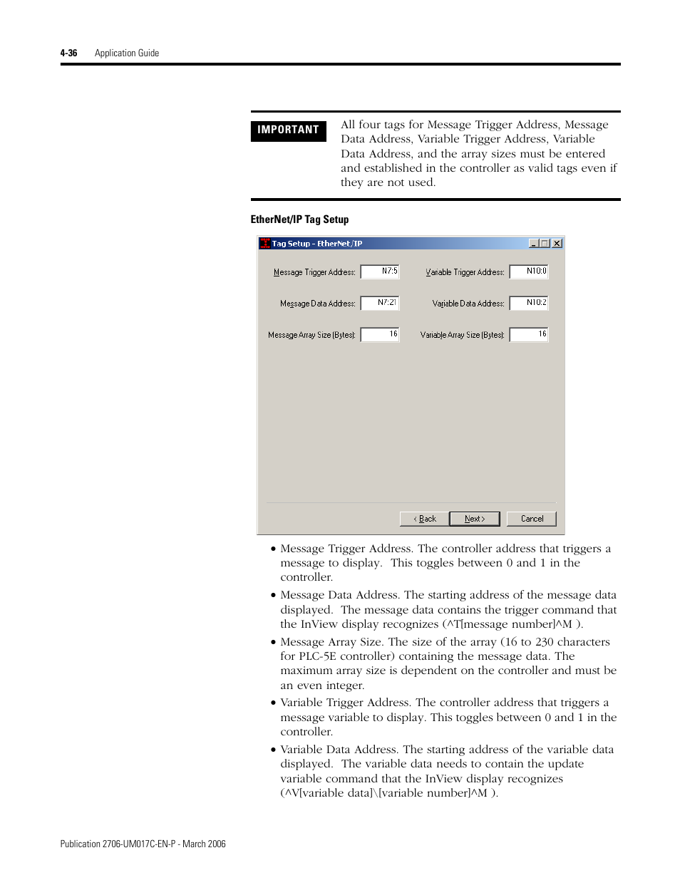 Rockwell Automation 2706-PRIO_PDH485_PDHP_PDNET_PCNET_PENET_PENET1 InView Communication Module User Manual User Manual | Page 86 / 114