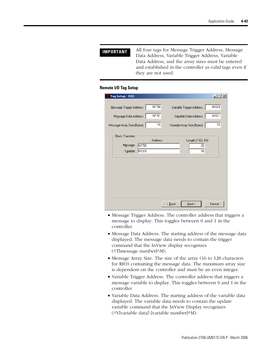 Rockwell Automation 2706-PRIO_PDH485_PDHP_PDNET_PCNET_PENET_PENET1 InView Communication Module User Manual User Manual | Page 93 / 114