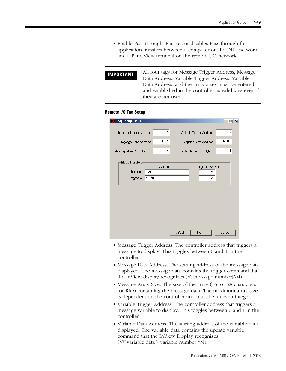 Rockwell Automation 2706-PRIO_PDH485_PDHP_PDNET_PCNET_PENET_PENET1 InView Communication Module User Manual User Manual | Page 99 / 114