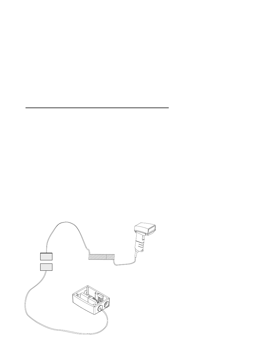 E - adaptascan pass through application, Hardware connections, Adaptascan pass through application | Appendix | Rockwell Automation 2755 Decoded Hand-Held Scanner User Manual | Page 129 / 146