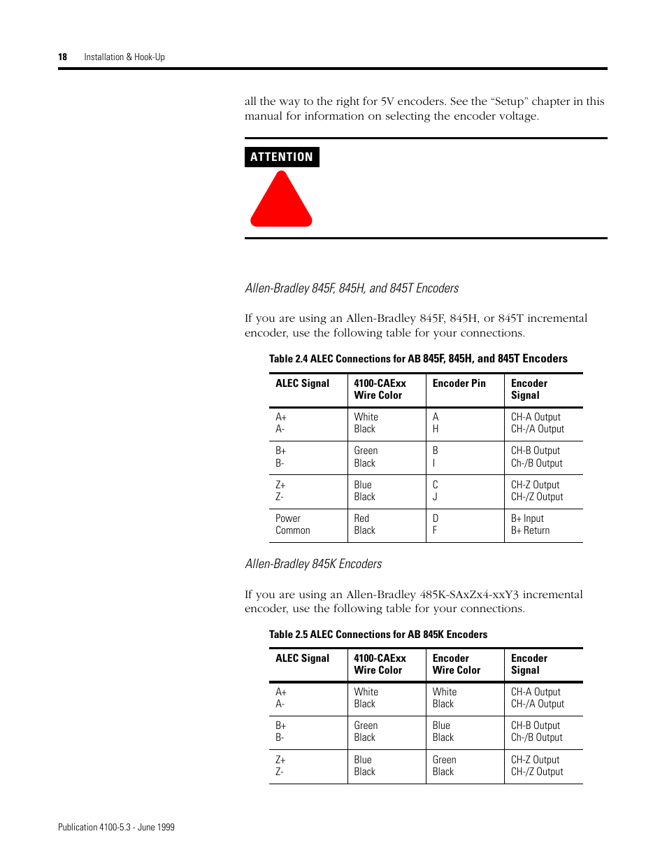 Rockwell Automation 4100 ALEC AXIS LINK ENCODER CONVERTER User Manual | Page 26 / 61