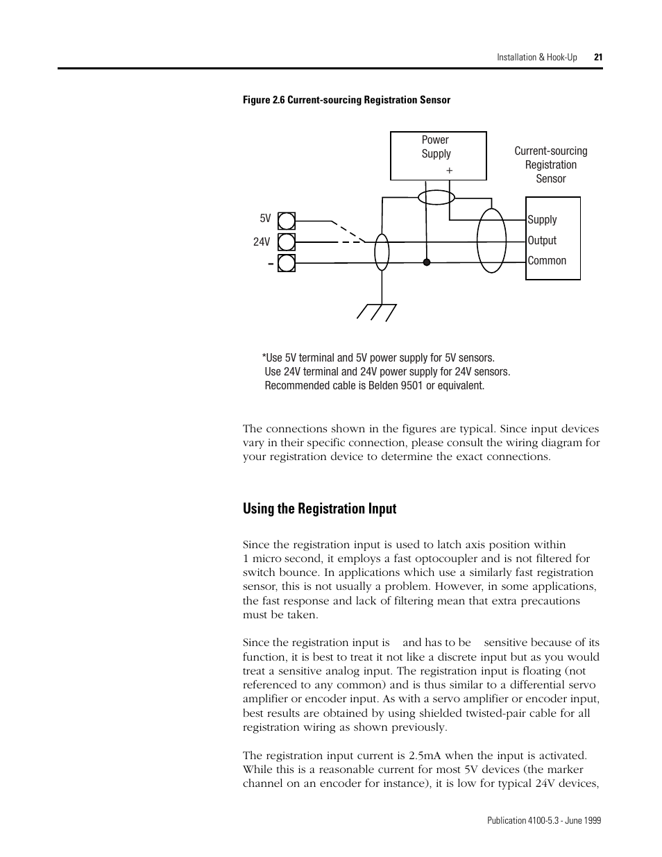 Using the registration input | Rockwell Automation 4100 ALEC AXIS LINK ENCODER CONVERTER User Manual | Page 29 / 61