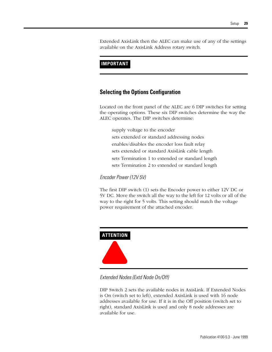 Rockwell Automation 4100 ALEC AXIS LINK ENCODER CONVERTER User Manual | Page 37 / 61