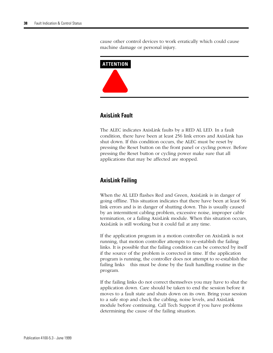 Rockwell Automation 4100 ALEC AXIS LINK ENCODER CONVERTER User Manual | Page 46 / 61