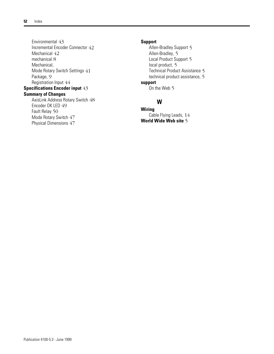 Rockwell Automation 4100 ALEC AXIS LINK ENCODER CONVERTER User Manual | Page 60 / 61