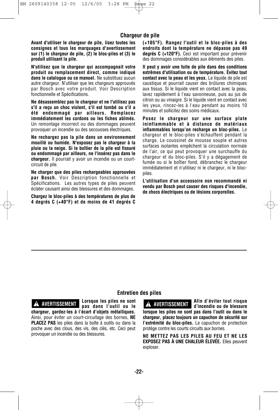 Bosch 23618 User Manual | Page 22 / 56