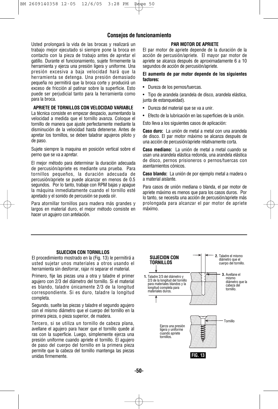 Consejos de funcionamiento | Bosch 23618 User Manual | Page 50 / 56