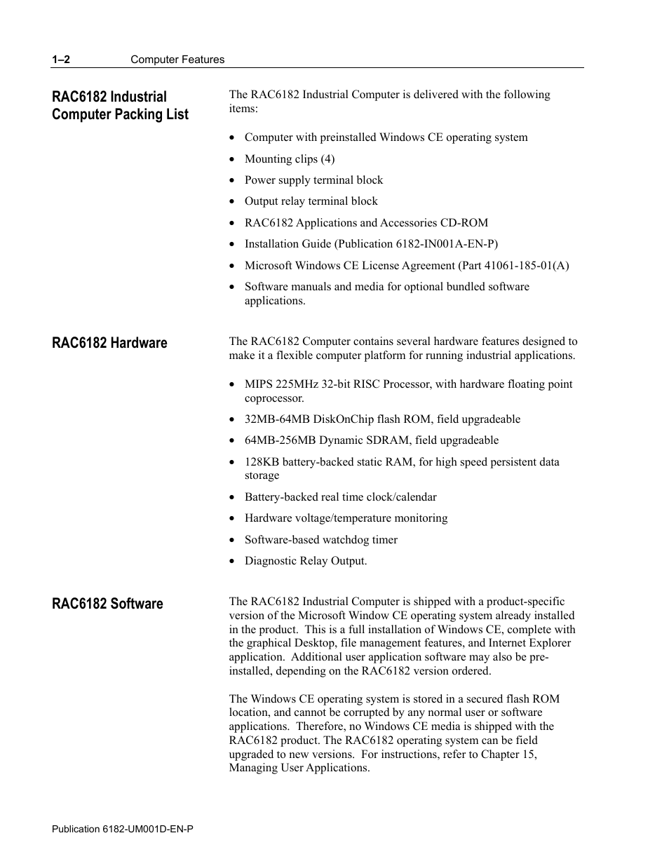 Rockwell Automation 6182 Industrial Computer for the Windows CE Operating System User Manual | Page 12 / 160