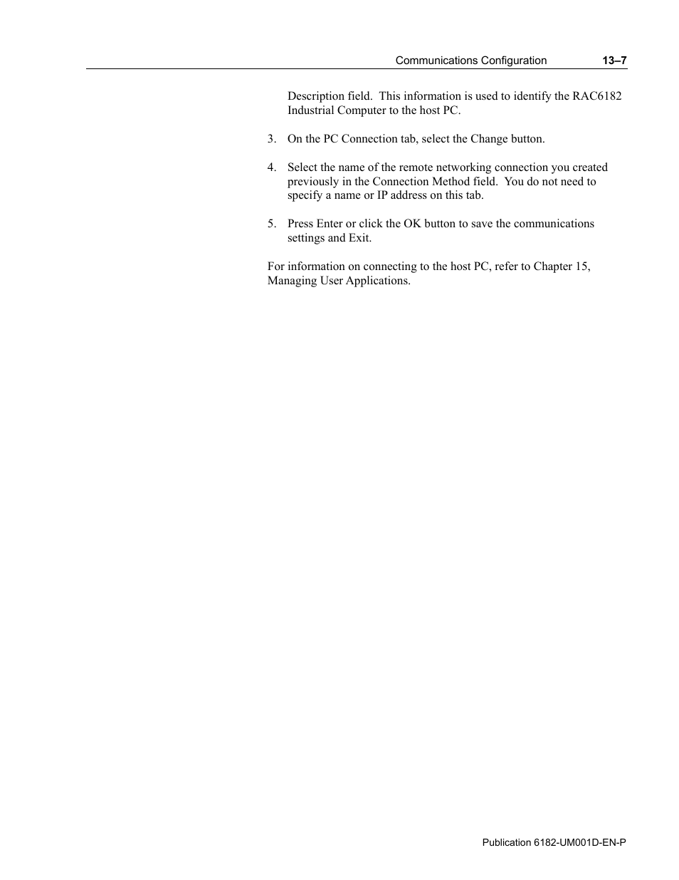 Rockwell Automation 6182 Industrial Computer for the Windows CE Operating System User Manual | Page 125 / 160