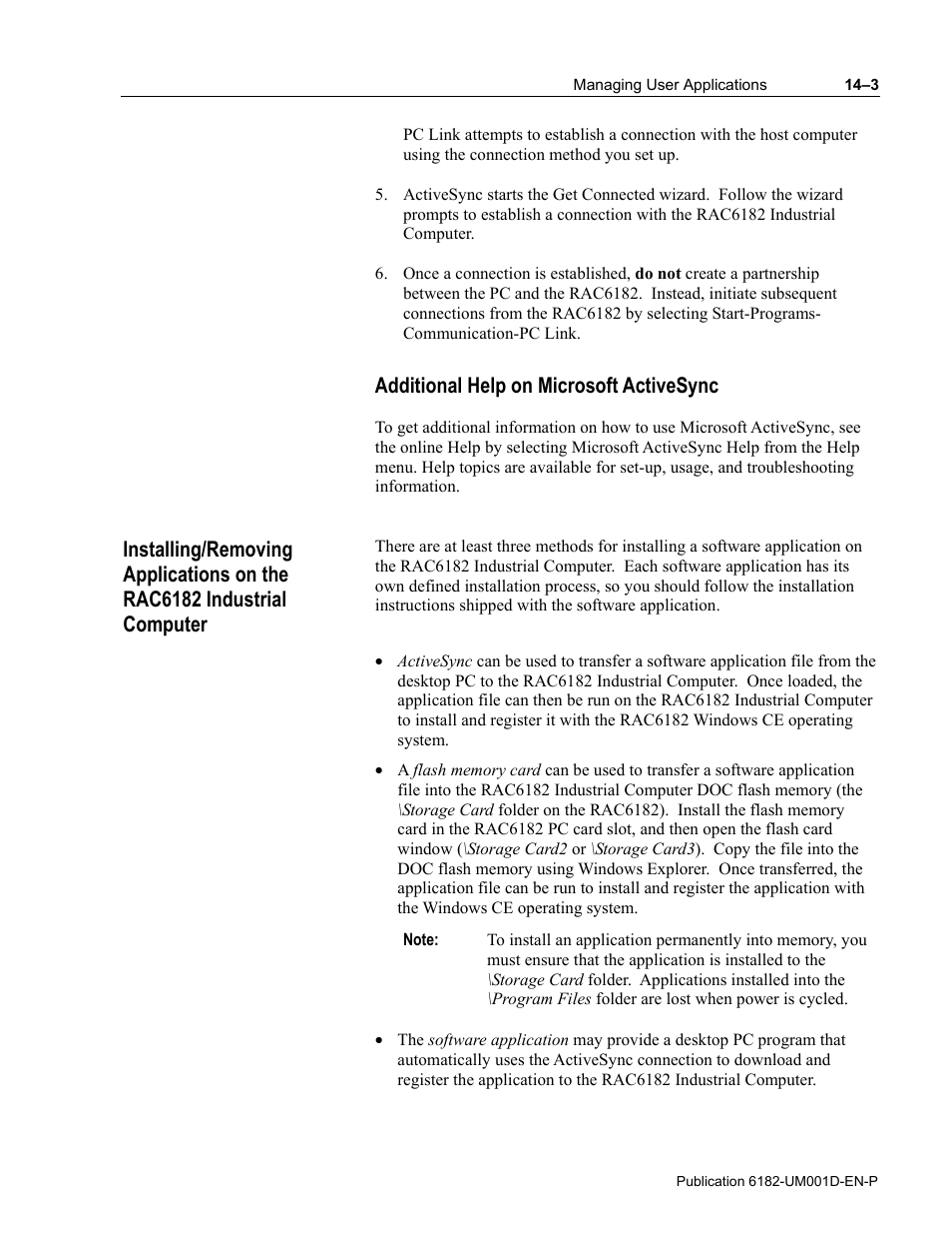 Additional help on microsoft activesync | Rockwell Automation 6182 Industrial Computer for the Windows CE Operating System User Manual | Page 129 / 160