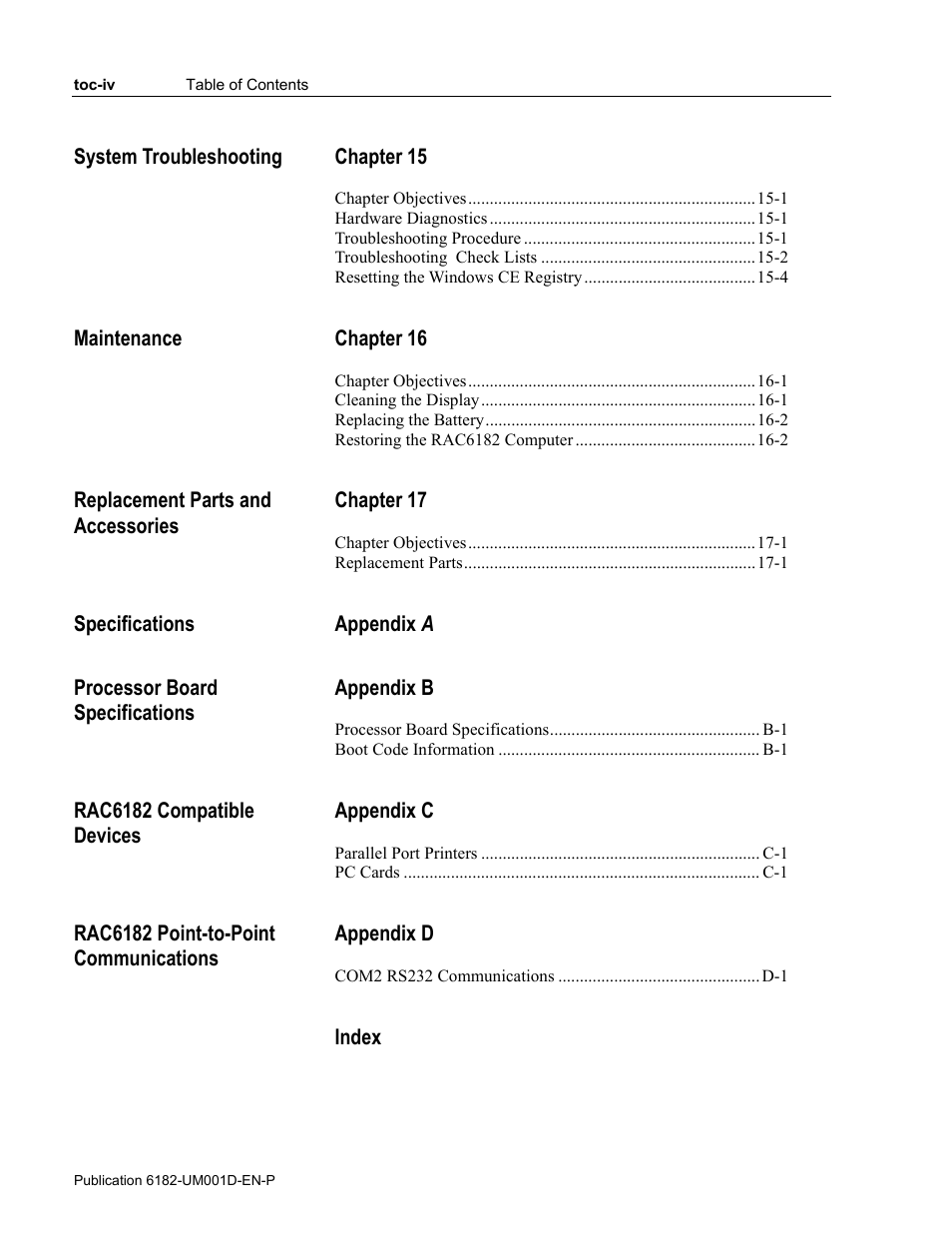 Rockwell Automation 6182 Industrial Computer for the Windows CE Operating System User Manual | Page 6 / 160