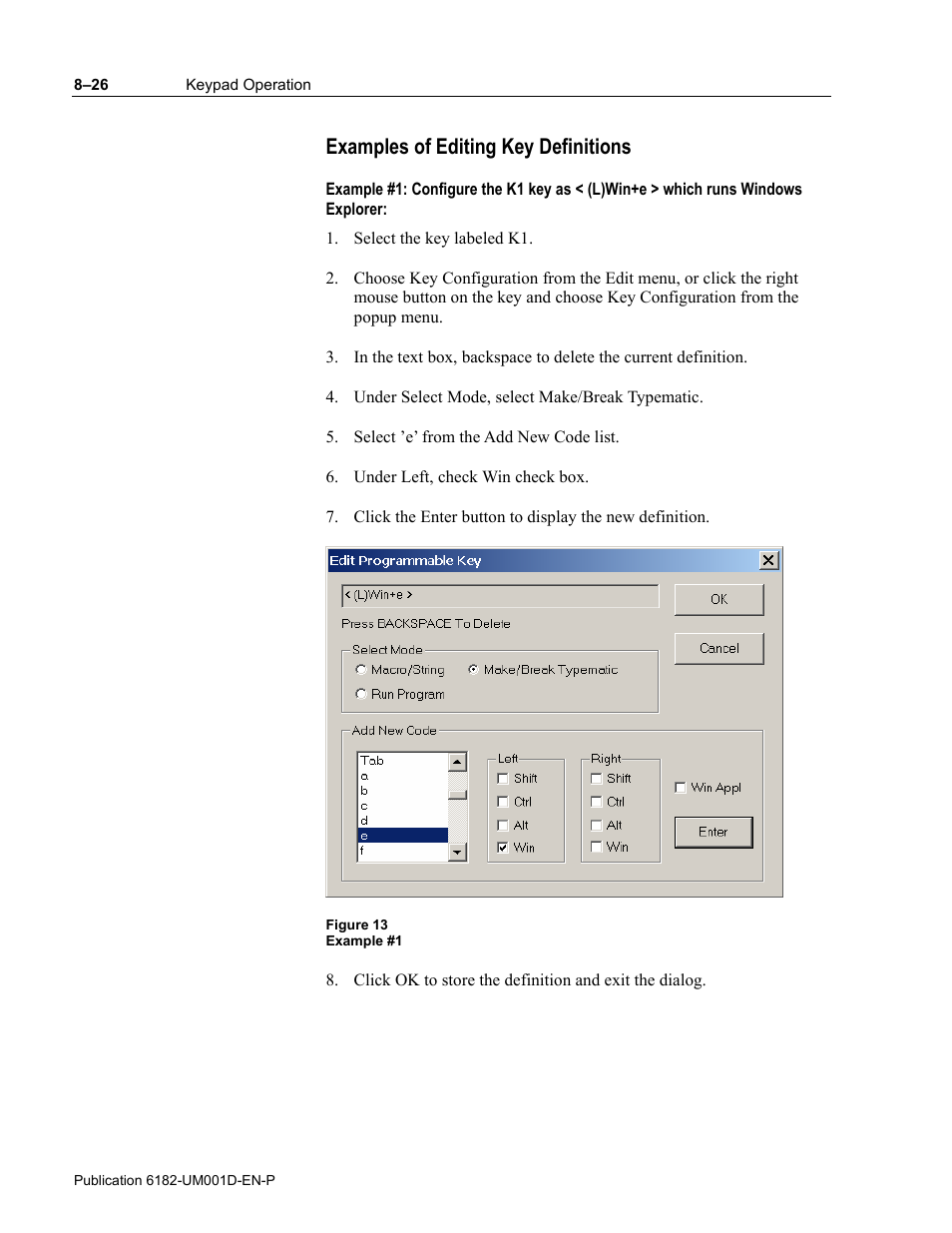 Examples of editing key definitions | Rockwell Automation 6182 Industrial Computer for the Windows CE Operating System User Manual | Page 94 / 160