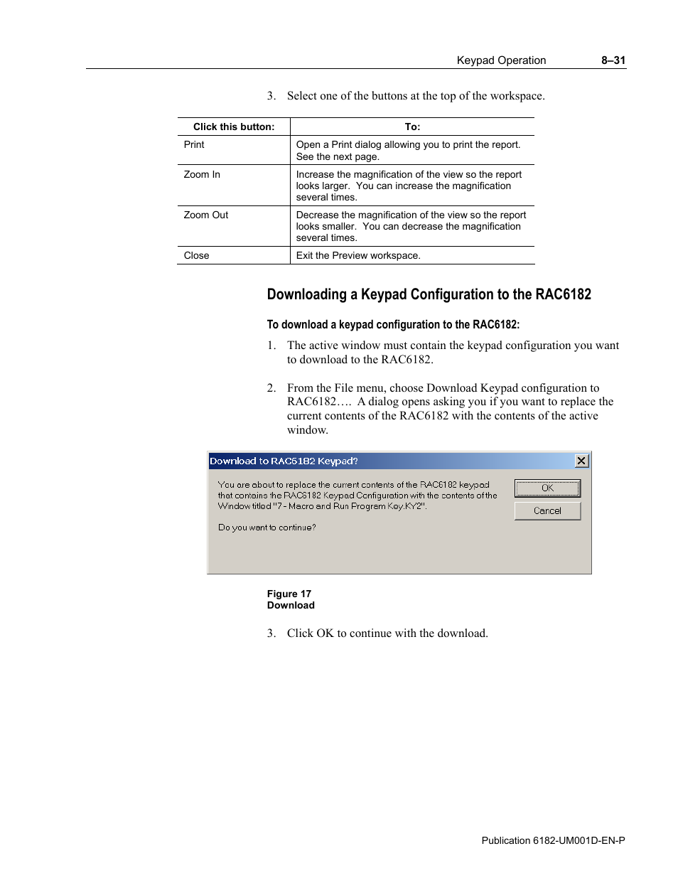 Downloading a keypad configuration to the rac6182 | Rockwell Automation 6182 Industrial Computer for the Windows CE Operating System User Manual | Page 99 / 160