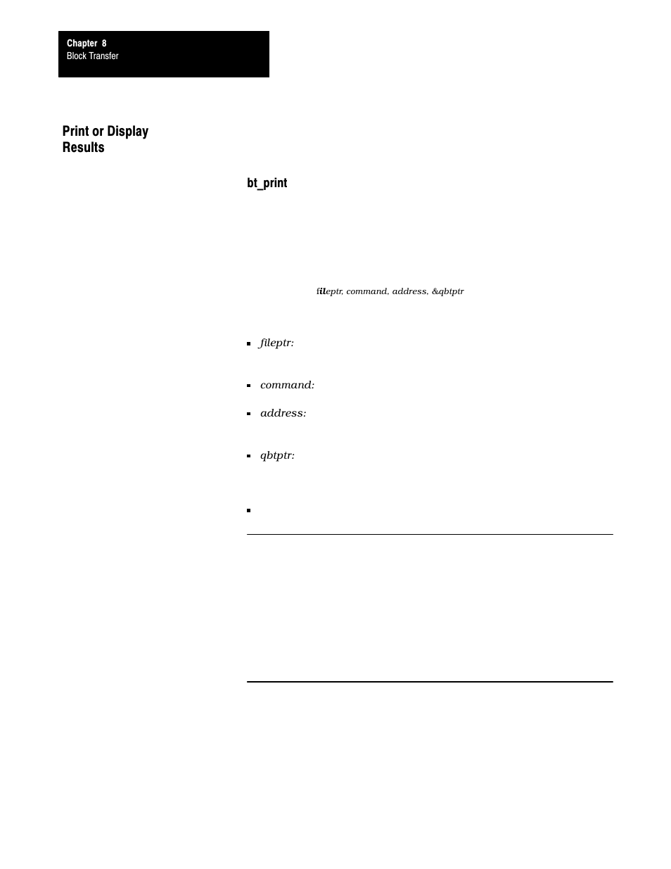 Print or display results, 8ć12 | Rockwell Automation 6008-SI IBM PC I/O SCNNR 6008-SI User Manual | Page 102 / 136