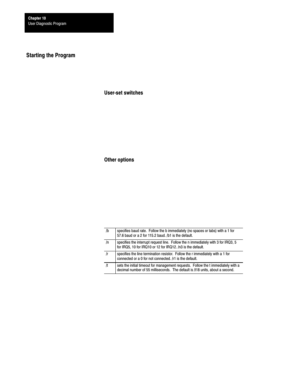 Starting the program, 10ć2 | Rockwell Automation 6008-SI IBM PC I/O SCNNR 6008-SI User Manual | Page 114 / 136