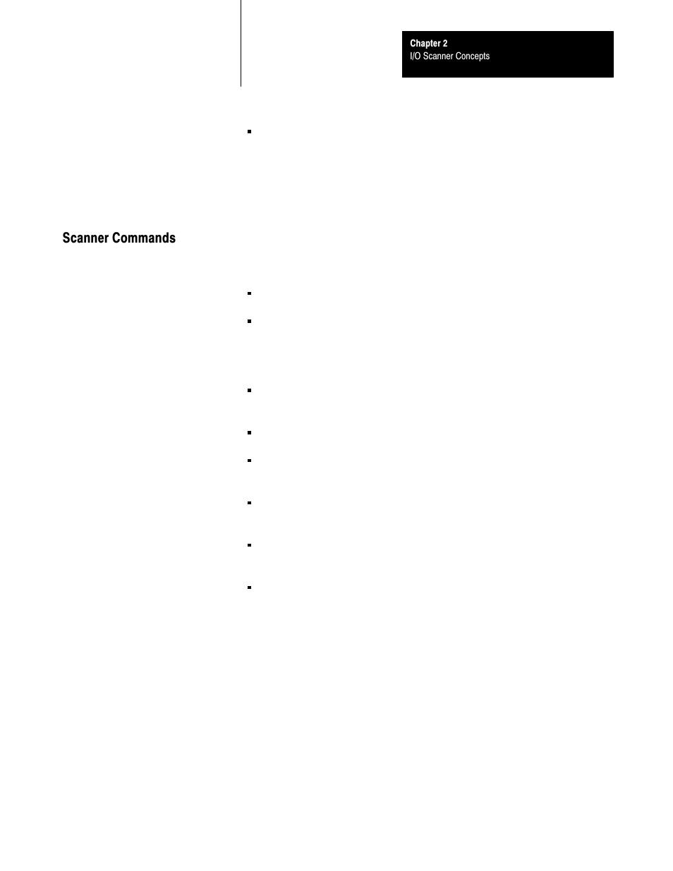 Scanner commands | Rockwell Automation 6008-SI IBM PC I/O SCNNR 6008-SI User Manual | Page 17 / 136