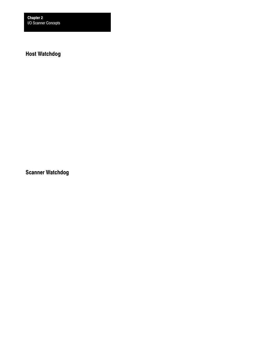 Host watchdog, Scanner watchdog, 2ć10 | Host watchdog scanner watchdog | Rockwell Automation 6008-SI IBM PC I/O SCNNR 6008-SI User Manual | Page 18 / 136