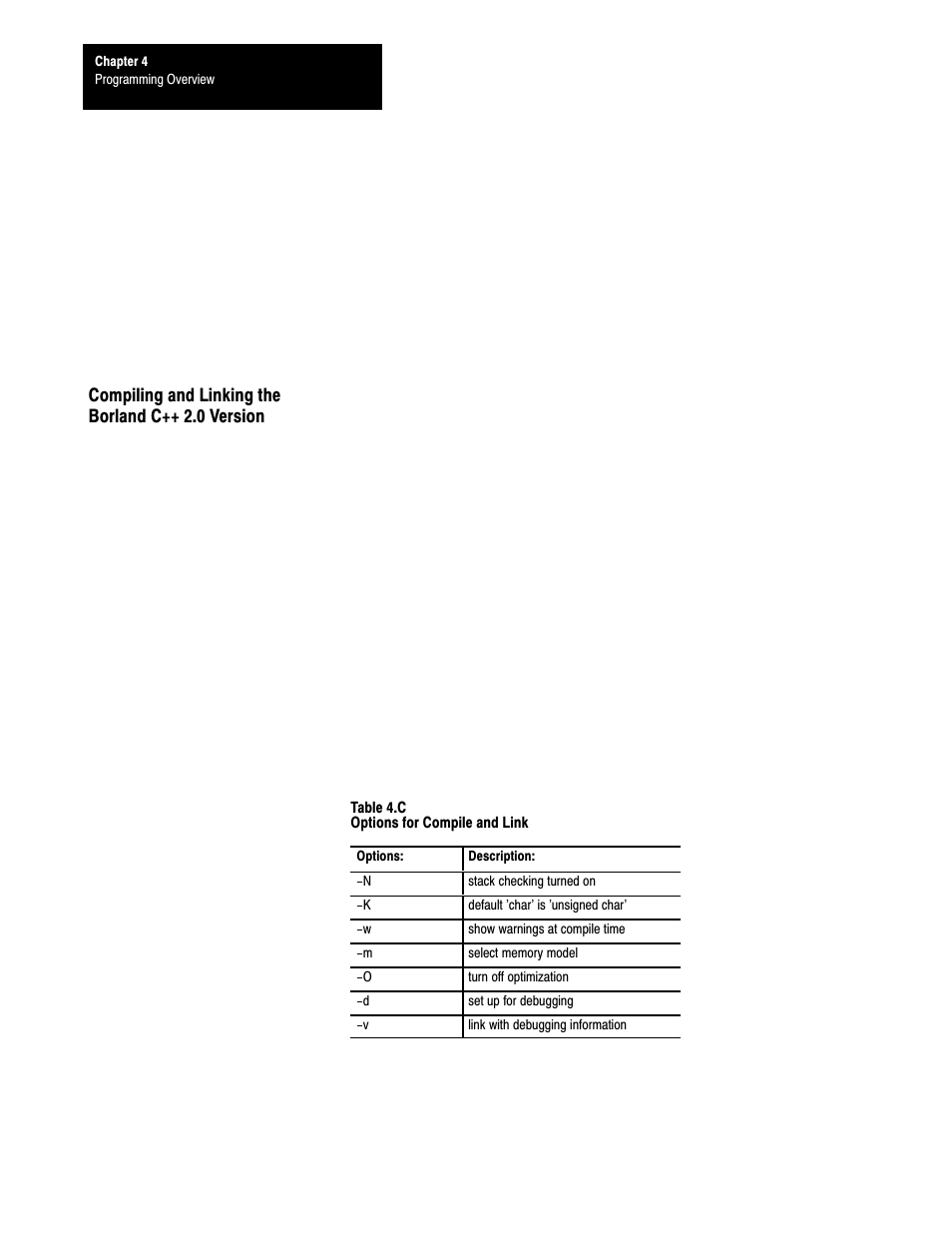 Compiling and linking, 4ć12 | Rockwell Automation 6008-SI IBM PC I/O SCNNR 6008-SI User Manual | Page 39 / 136