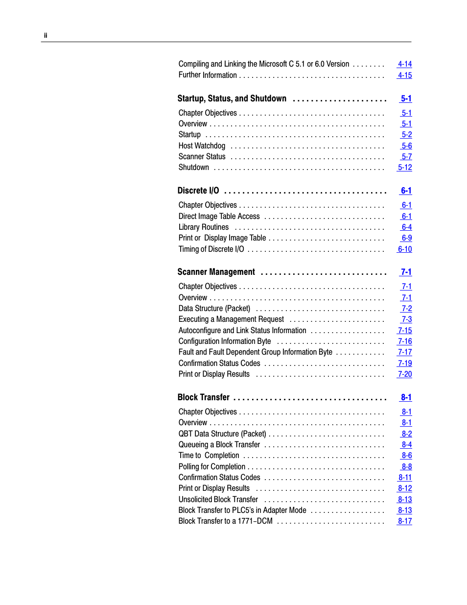 Rockwell Automation 6008-SI IBM PC I/O SCNNR 6008-SI User Manual | Page 5 / 136