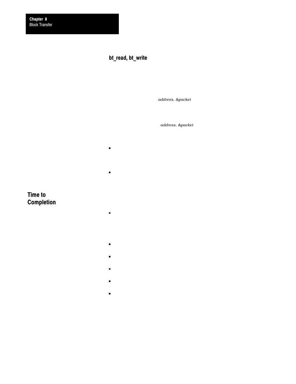 Time to completion | Rockwell Automation 6008-SI IBM PC I/O SCNNR 6008-SI User Manual | Page 96 / 136