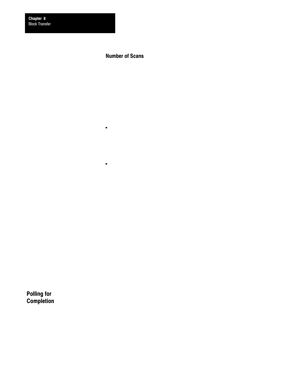 Polling for completion | Rockwell Automation 6008-SI IBM PC I/O SCNNR 6008-SI User Manual | Page 98 / 136