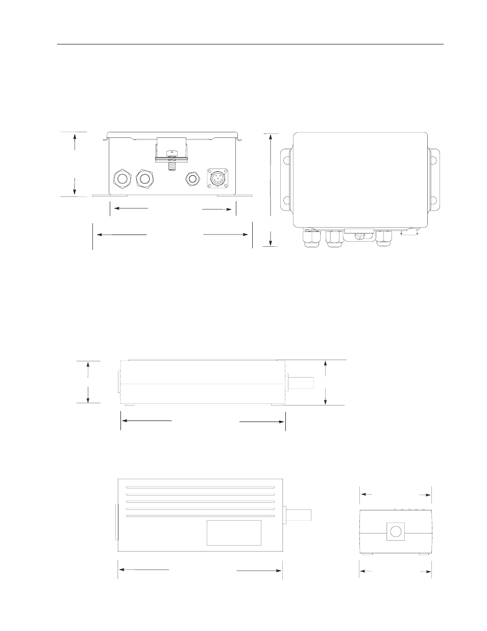 Interface box dimensions, Power supply dimensions, Interface box dimensions power supply dimensions | Rockwell Automation 2755 StrataScan Bar Code Readers User Manual | Page 50 / 68