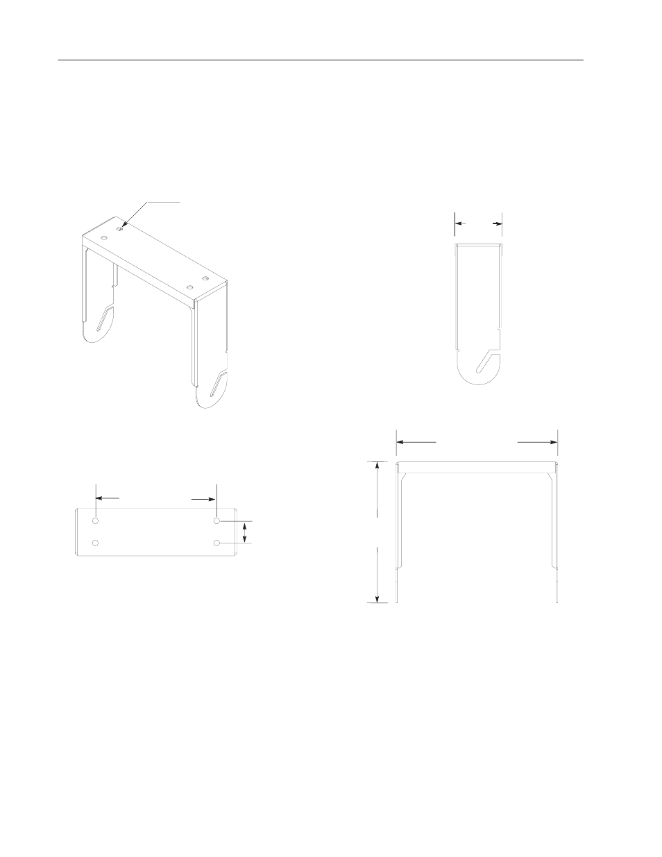 Mounting bracket dimensions | Rockwell Automation 2755 StrataScan Bar Code Readers User Manual | Page 51 / 68