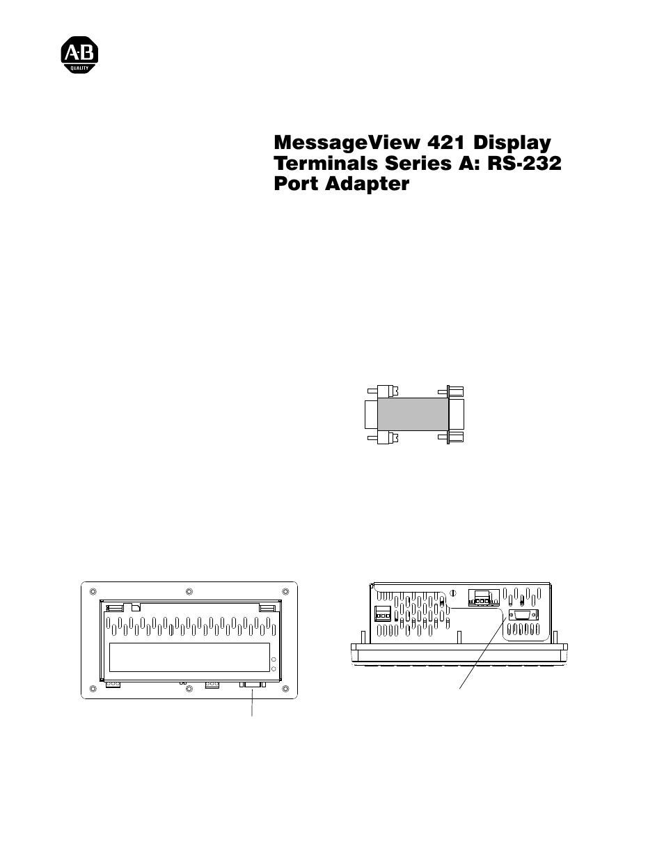 Rockwell Automation 2706-M1 MESSAGEVIEW 421 SER.A INSTALLATION DATA User Manual | 2 pages