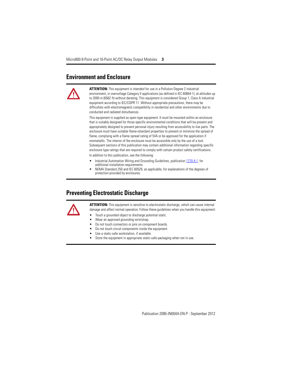 Rockwell Automation 2085-OW8_OW16 Micro800 8-Point and 16-Point AC/DC Relay Output Modules User Manual | Page 3 / 12
